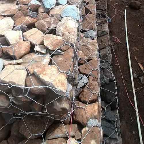 Galvanized Gabion Mesh Box Basket Stone Cage Woven Iron Wire Mesh Net